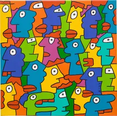 Thierry Noir, A Particularly Successful Rush Hour, 2014, acrylic on canvas