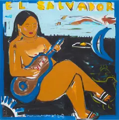 El Salvador by Monica Kim Garza, 2017, acrylic on canvas, sold Apr 2022