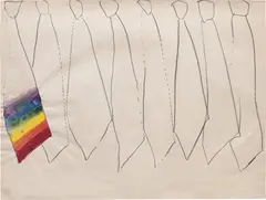 Untitled by Jim Dine, 1961, gouache and crayon on paper, offered Apr 2022