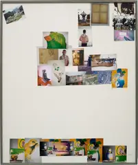 Untitled by Martin Kippenberger, 1992, staples and photographs on paper, in artist's frame, offered Apr 2022