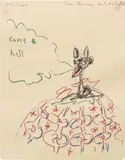 George Condo, Come To Hell, 1986, coloured pencil on paper