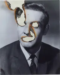 Douglas Gordon, Self-Portrait of You + Me ((Sean Connery), 2006, cut-out colour coupler print with smoke and mirror