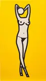 Julian Opie, Woman Posing in Pants. 03. 2003, 2003, vinyl on stretcher