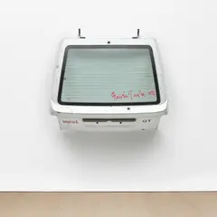 Gavin Turk, Car Boot (White Nissan Hatch), 2007, glass, vinyl, sticker and acrylic on steel car boot