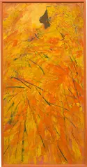 Ablade Glover, Orange Woman in Profile, 1995, oil on canvas, in artist's frame