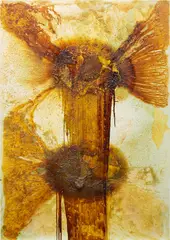 John Armleder, Untitled, 2006, acrylic, enamel, lacquer and sand on canvas