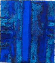 Eden Blu by Marcello Lo Giudice, 2017, pigment and oil on canvas, sold Apr 2022