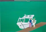 Max Prus, Boat Close to the Como Falls, 2021, oil on linen