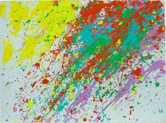 Yellow Spring Spot by Walasse Ting, 1971, acrylic on canvas, sold Apr 2022