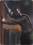 Peter Howson, Lonely Hero, 1980, pastel on paper