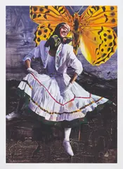 Paulina Olowska, She the Lepidopterist, 2022, digital print on paper