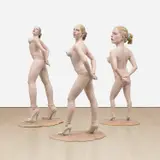 Wang Du, Femme, Femmme, Femm, Fem, Fe....., 2006, resin, polyester and acrylic, in 3 parts