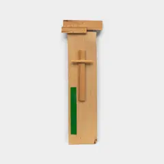 W by Richard Tuttle, 1988, acrylic and graphite on wood, offered Apr 2022