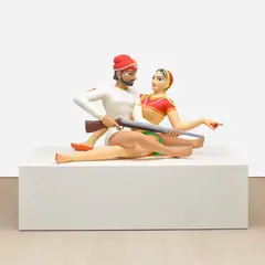 Lessons on Love by Hamra Abbas, 2007, acrylic on high-density resin and wood, offered Apr 2022