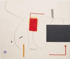 Untitled by Christian Rosa, 2014, charcoal and oil on canvas, sold Apr 2022