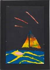 Soft Places by Harold Ancart, 2015, oil stick on paper laid on cloth-bound book Harold Ancart 'Soft Places', sold Apr 2022