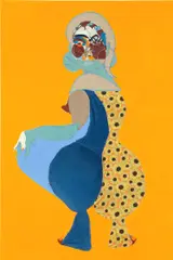 Tschabalala  Self, Carma, 2016, fabric, linen, Flashe acrylic and pastel on canvas