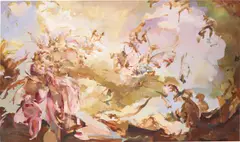 Flora Yukhnovich, Moi aussi je déborde, 2017, oil on linen