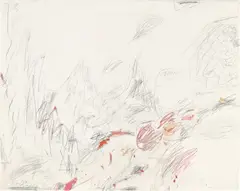 Cy Twombly, Untitled, 1962, lead pencil, wax crayon, coloured pencil and oil on canvas
