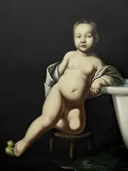 Anna Weyant, Bath Time, 2019, oil on panel