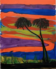 Untitled by Josh Smith, 2013, oil on panel, sold Jun 2022