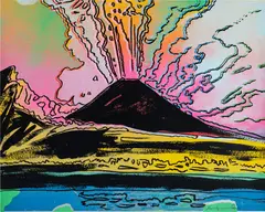 Vesuvius by Andy Warhol, 1985, unique screenprint on Arches 88 paper, sold Jun 2022