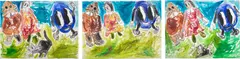 Three Works: (i) Untitled ; (ii) Untitled ; (iii) Untitled by André Butzer, 2004, oil on linen, sold Jun 2022