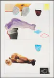 Hands with Beer, Chicken and Money (with Observer, Clothing, and Umbrella Fragment) by John Baldessari, 1995, photograph collage, acrylic and graphite on paper, in artist's frame, sold Jun 2022
