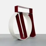 David Annesley, Three Red Boxes and Circle, 1967, painted steel