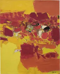 S. H. Raza, L'oasis, 1961, oil on canvas