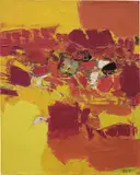 S. H. Raza, L'oasis, 1961, oil on canvas