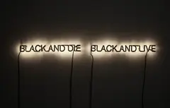 Glenn Ligon, Excerpt, 2009, neon and paint, in 2 parts