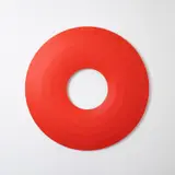 Josh Sperling, Untitled (O-Red), 2015, acrylic on shaped canvas laid on panel
