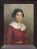 Markus Schinwald, Tamara, 2010, oil on canvas, in artist's frame