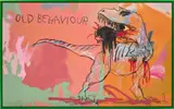 The Connor Brothers, Old Behaviour, 2022, acrylic, oil stick and spray paint on canvas, in artist's frame