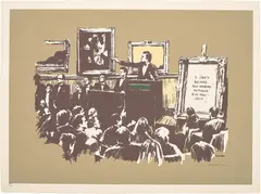 Morons by Banksy, 2007, screen print on paper, offered Jun 2022