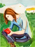 Elizabeth Peyton, Evan at the Reading Festival 1993, 1997, oil on board