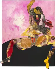 Tschabalala  Self, Daydream, 2015, oil, acrylic, gouache, Flashe, fabric and canvas collage on canvas