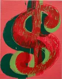 Andy Warhol, Dollar Sign, 1982, acrylic and silkscreen ink on canvas
