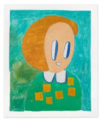 Ländlich (2) by André Butzer, 2022, acrylic and graphite on canvas, sold Oct 2022