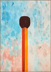 Harold Ancart, Untitled, 2019, oilstick and graphite on canvas, in artist's frame
