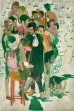Salman Toor, Immigrant Gathering, 2016, oil on canvas
