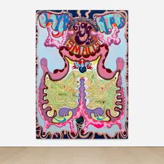 Erik Parker, Player Haters, 2001, acrylic, coloured pencil, felt-tip pen and graphite on canvas