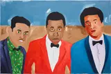 Soimadou Ali Ibrahim, 3KINGZ, acrylic on canvas