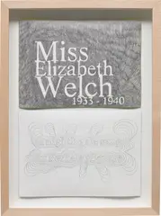Sonia Boyce, Miss Elizabeth Welch 1933-1940 / a nightingale sang in Berkeley Square, 2021, graphite, carbon transfer and acrylic on paper, in 2 parts, in artist's frame