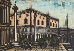 Bernard Buffet, Palais des Doges, 1962, oil on canvas