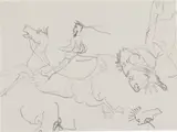Henri de Toulouse-Lautrec, Cavalier (recto) and Croquis (verso)