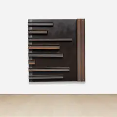 Untitled by Yannis Kounellis, 2014, iron, canvas and enamel, offered Oct 2022