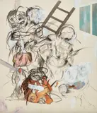 Ahmed Alsoudani, Untitled, 2007, charcoal, acrylic and oil on canvas