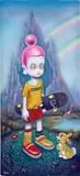 Yosuke Ueno, Skater in Nirvana, 2020, acrylic on canvas mounted on panel